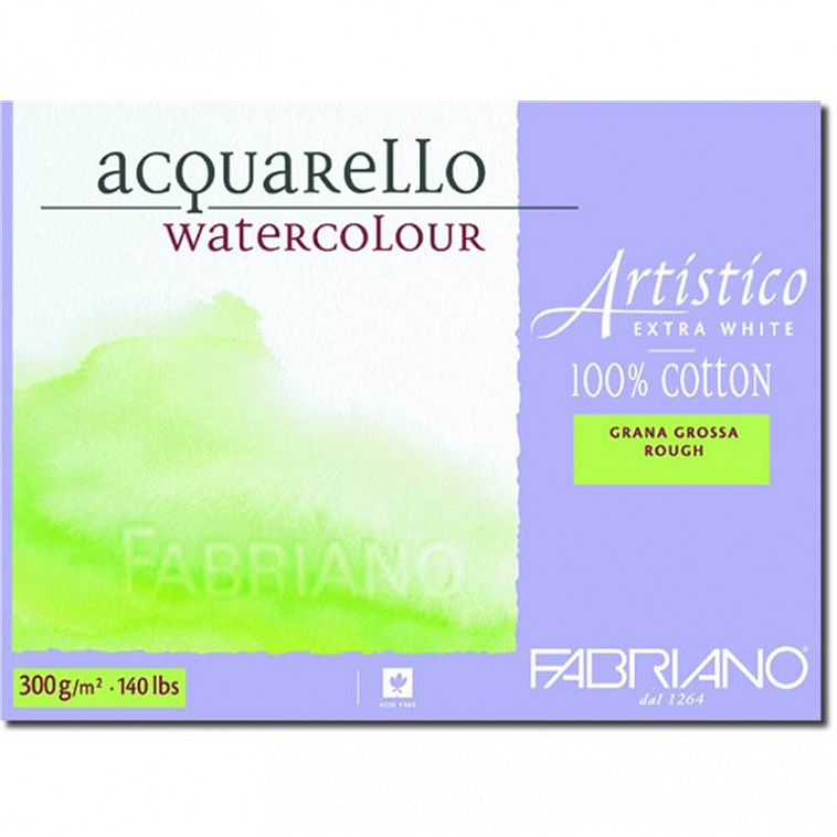 Альбом-склейка для акварели Fabriano "Artistico" Торшон 35,5х51 см 15 л 300 г, экстра белый
