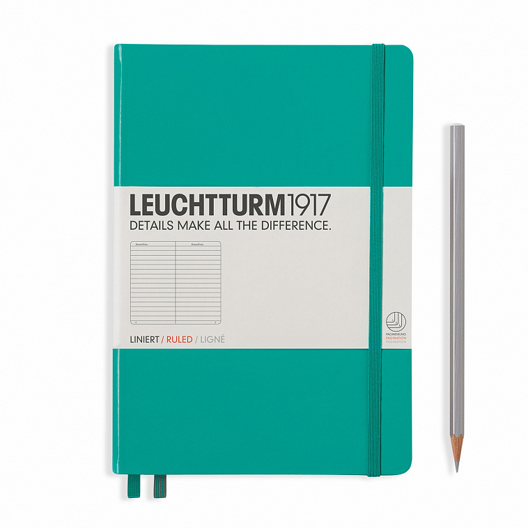 Книга для записей в линейку Leuchtturm1917 "MEDIUM" А5 249 л изумрудный  