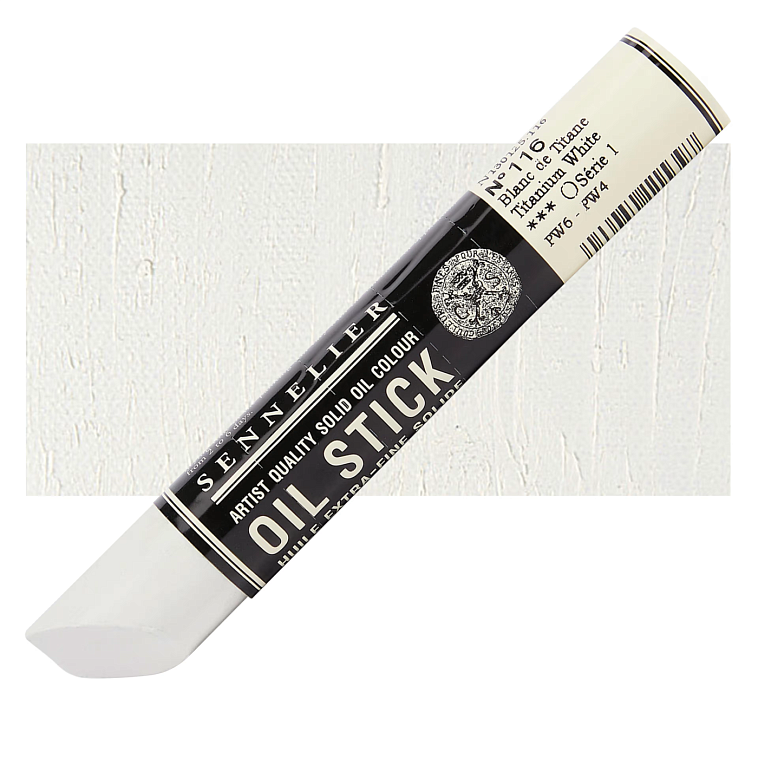 Масляная краска в форме пастели Sennelier "Oil Stick", белила титановые, средняя 606x758
