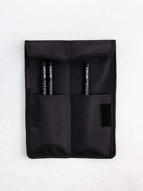 Пенал карманный для карандашей и ручек Малевичъ, черный 606x758