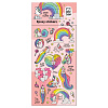 Наклейки гелевые MESHU "Rainbow unicorn", 10*23 см, пакет европодвес 1