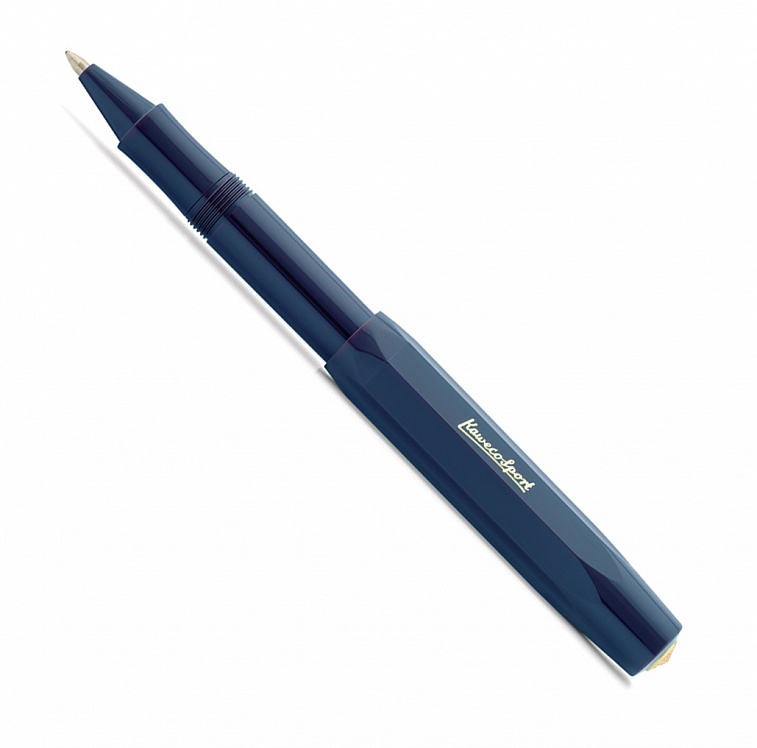 Роллер Kaweco CLASSIC Sport 0,7 мм, черный, корпус синий морской