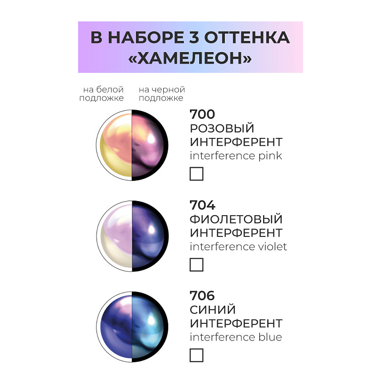 Набор акрила Малевичъ, 3 цв по 20 мл, хамелеон 606x758