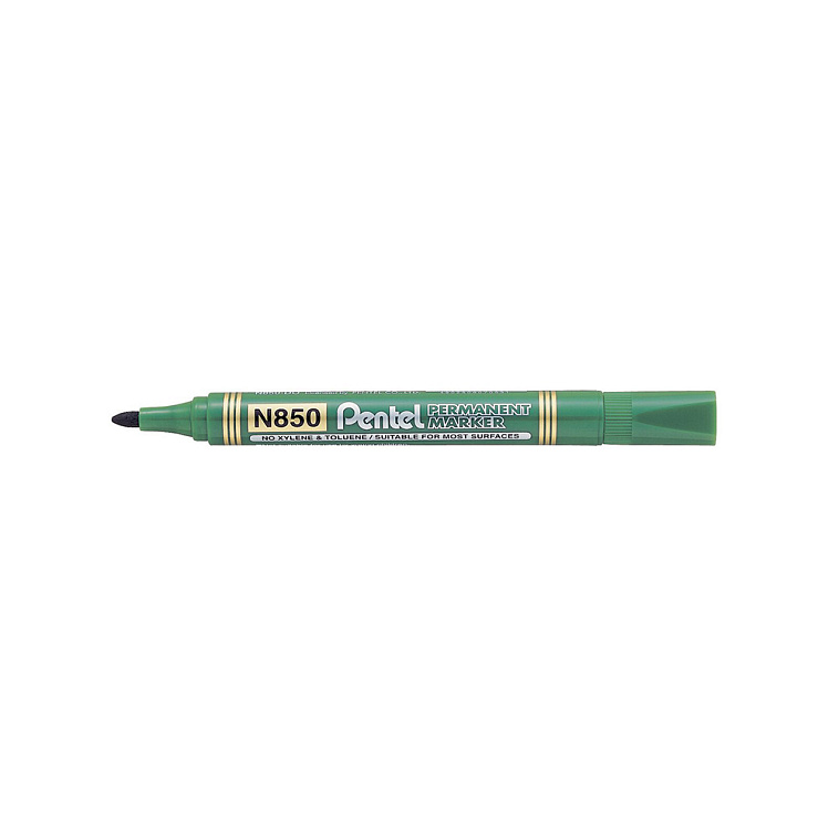 Маркер перманентный Pentel 4,2 мм, пулевидный, зеленый 606x758