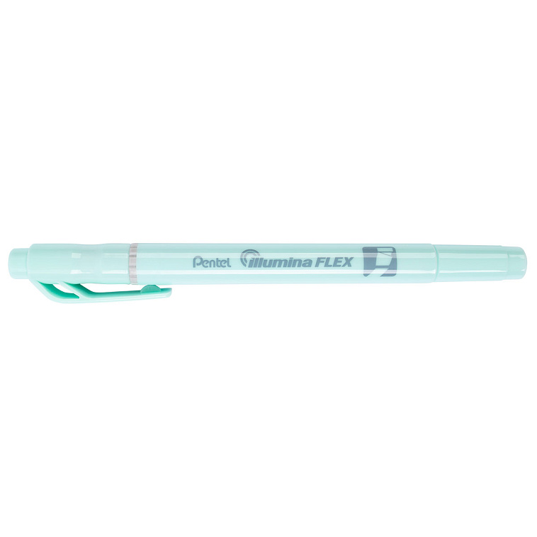 Текстовыделитель двусторонний Pentel "Illumina flex" 1,0 - 3,5 мм, перо скошенное, голубой 606x758