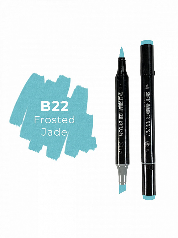 Маркер двухсторонний на спиртовой основе Sketchmarker Brush Цвет Морозный нефрит 606x758