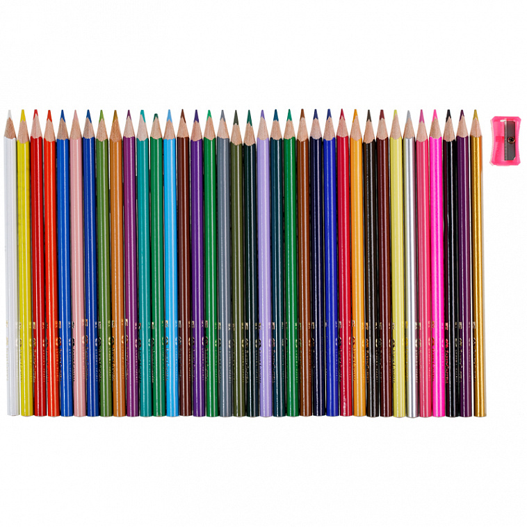 Набор карандашей цветных Faber-castell "Eco" 36 шт трехгранные + точилка в картоне  