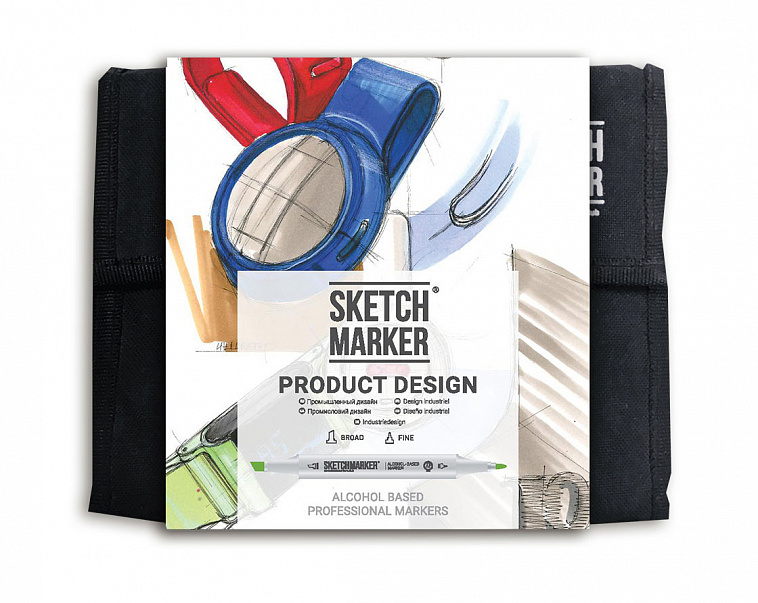 Набор маркеров Sketchmarker Product 36 set Промышленный дизайн (36 маркеров + сумка органайзер)