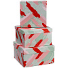 Набор квадратных коробок 3в1, MESHU "Stylish green", (19,5*19,5*11-15,5*15,5*9см) 1