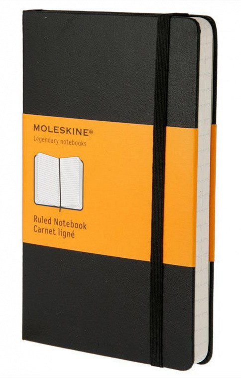 Записная книжка в линейку Moleskine "Classic" Large, обложка черная