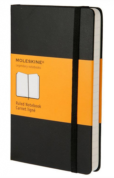 Записная книжка в линейку Moleskine "Classic" Large, обложка черная 606x758