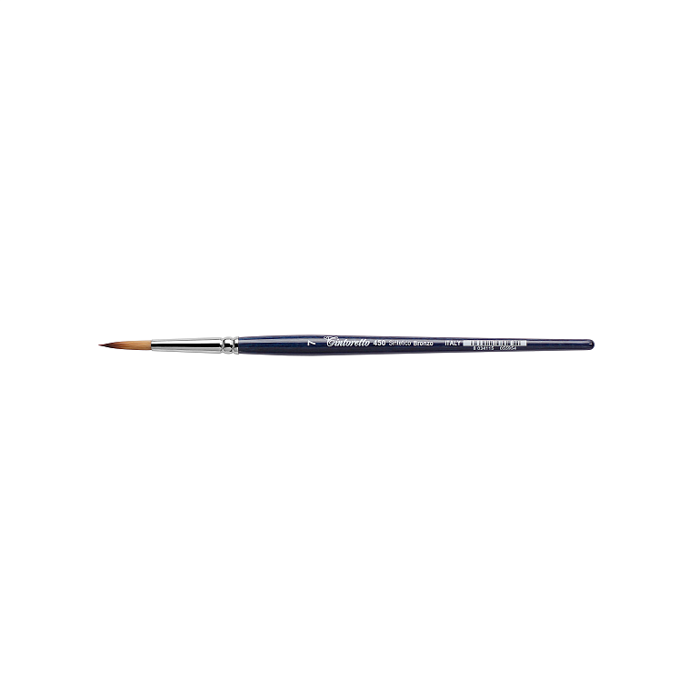 Кисть синтетика №7 круглая Tintoretto "Bronze" на короткой ручке 606x758