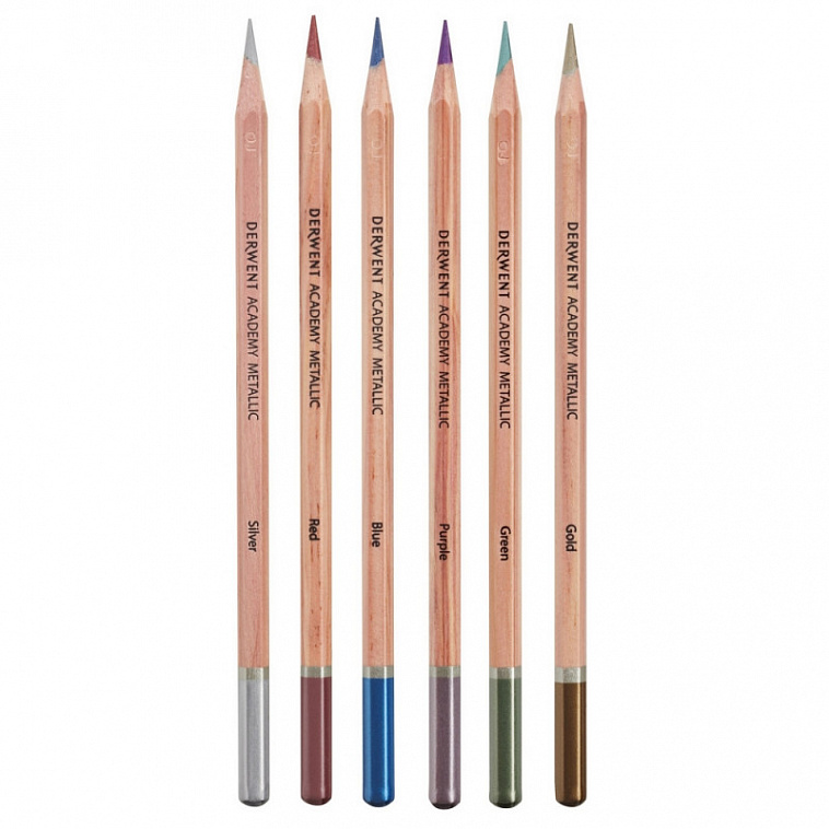 Набор цветных карандашей Derwent "Academy" 6 цв.  в метал.упак