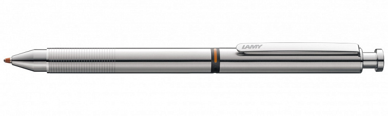 Ручка мультисистемная LAMY 745 st M21, Полированная сталь,  (черный+кар 0,5+красный)