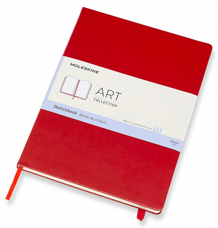 Блокнот для рисования  Moleskine "Art Sketchbook" 21х30 см 104 стр., обложка твердая красная