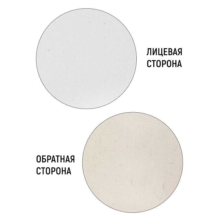 Холст на круглом подрамнике, акриловый грунт ТАИР 270 г, хлопок, D15 606x758