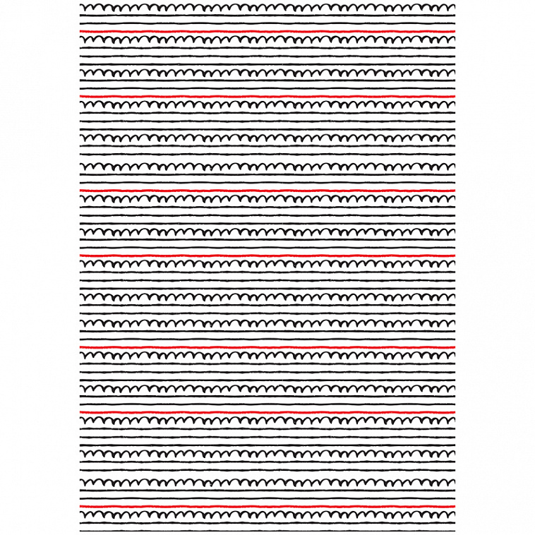 Упаковочная бумага белый крафт MESHU "Spirals and lines" 70*100 см, 70 г