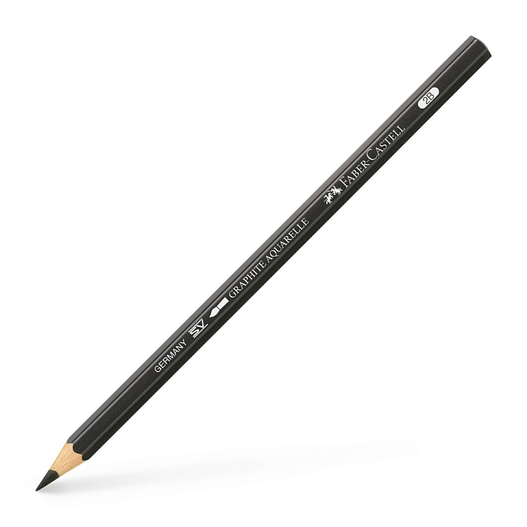 Чернографитовый акварельный карандаш Faber-Castell 2B 606x758
