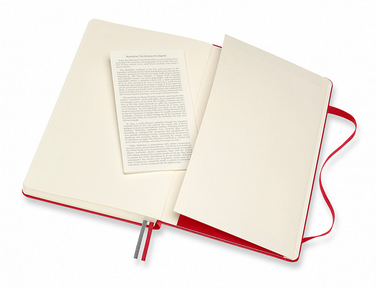Записная книжка нелинованная Moleskine "Classic Expended" Large 13х21 cм 400 стр., обложка красная