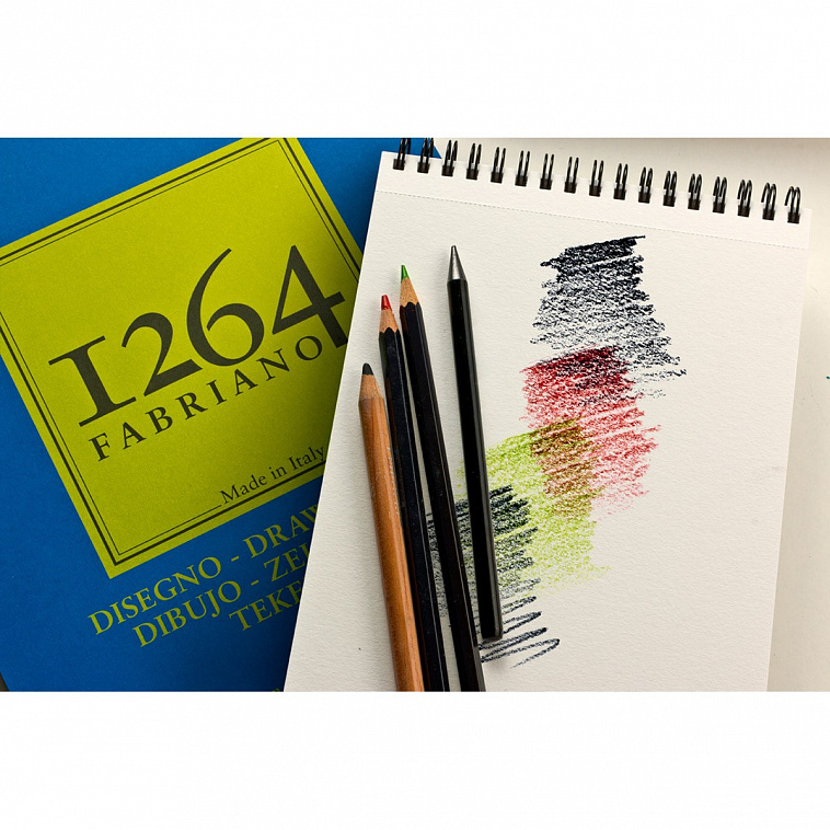 Альбом для графики на спирали Fabriano "1264 DRAWING" 29,7х42 см 50 л 180 г 606x758