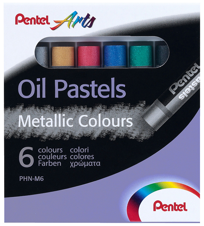 Набор пастели масляная Pentel 6 цв,  металлик 606x758