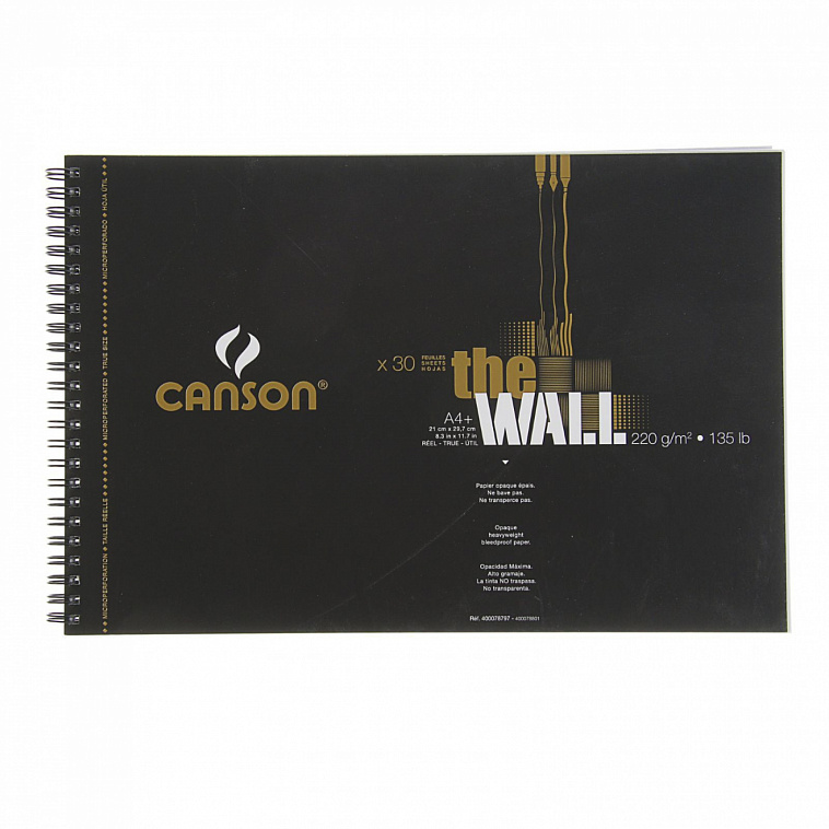 Альбом на спирали для маркеров Canson "The Wall" 21х31,4 см 30 л 220 г 