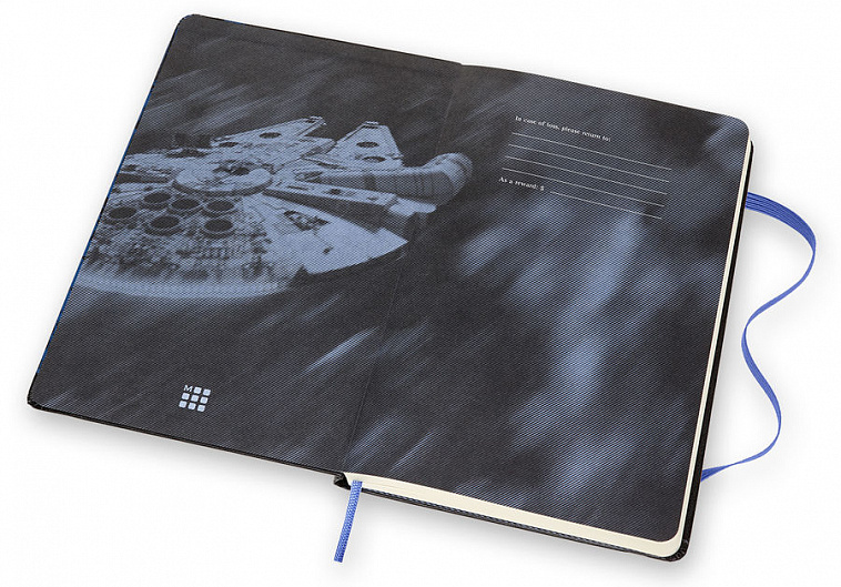 Блокнот в линейку Moleskine "Le Star Wars" Large 13х21 см 192 стр., обложка твердая черная