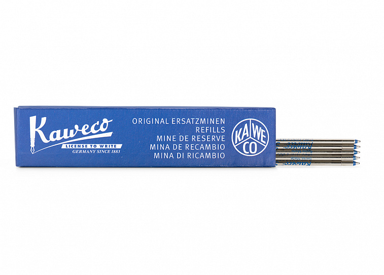 Набор стержней для шариковых ручек KAWECO D1, 5 шт, 1,2 мм, синий
