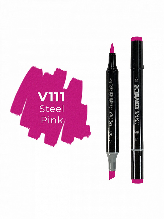 Маркер двухсторонний на спиртовой основе Sketchmarker Brush Цвет Розовая сталь 606x758