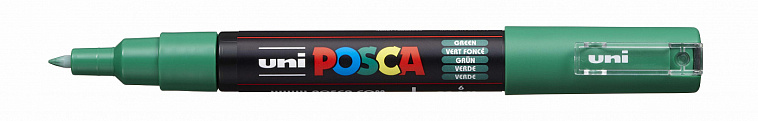 Маркер UNI "POSCA" PC-1M, 0,7 мм, наконечник пулевидный, цвет зеленый 606x758