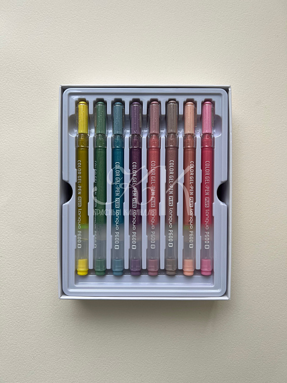 Набор ручек гелевых Languo, 1,00 мм, 24 цветов, с глиттером 606x758