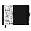 Скетчбук Гамма "Студия" 21х14,8 см 100 л 110 г, черный, твердая обложка, на резинке, белая 1