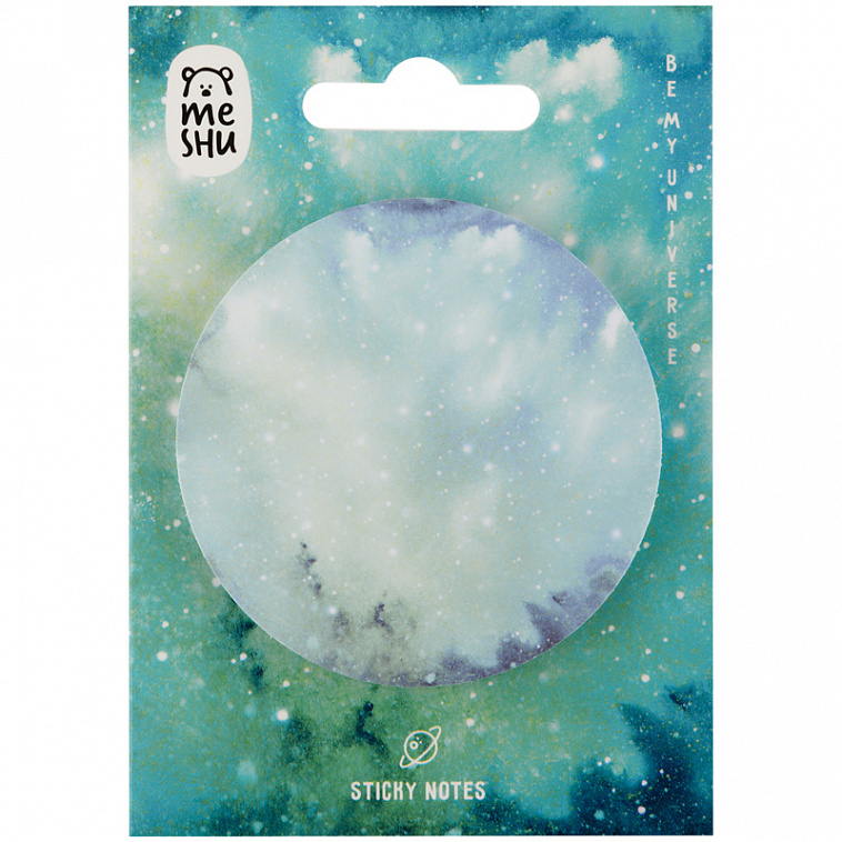 Самоклеящийся блок MESHU "Galaxy", 60 мм, 50 л, европодвес, Mint 606x758
