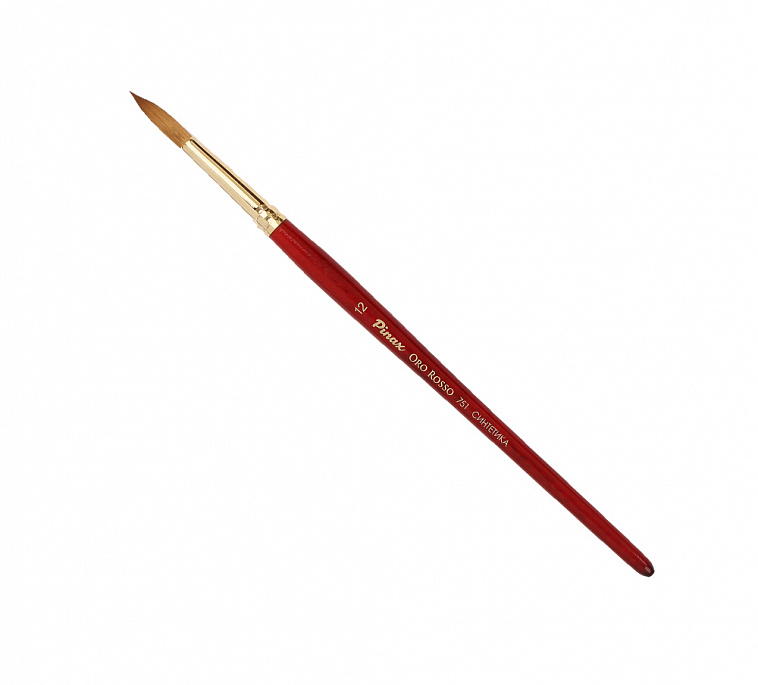 Кисть синтетика №12 круглая Pinax "Oro Rosso 751" короткая ручка 606x758