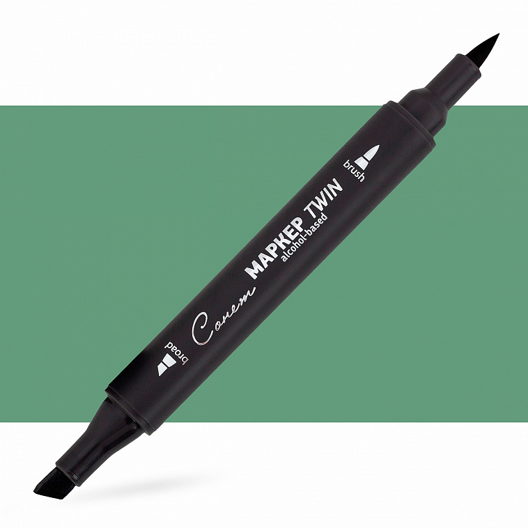 Маркер спиртовой Сонет "TWIN Brush" Бирюзово-синие чернила 606x758