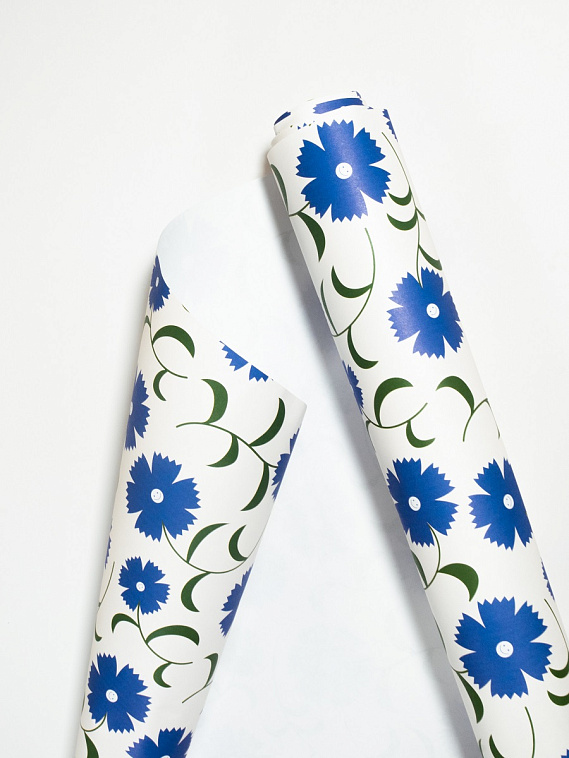 Упаковочная бумага "Василек" 606x758