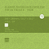 Альбом-склейка для акварели Baohong 26х26 см 10 л 300 г, хлопок, среднезернистая