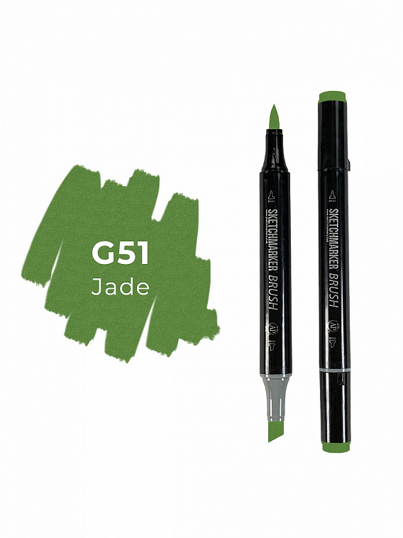 Маркер двухсторонний на спиртовой основе Sketchmarker Brush Цвет Нефрит 606x758