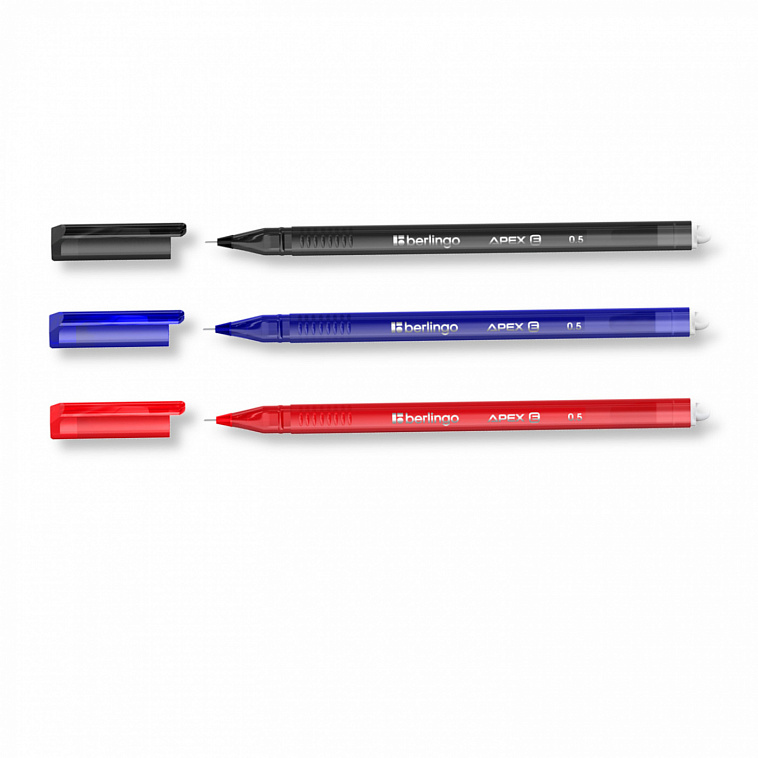 Ручка гелевая стираемая Berlingo "Apex E" 0,5 мм, трехгранная