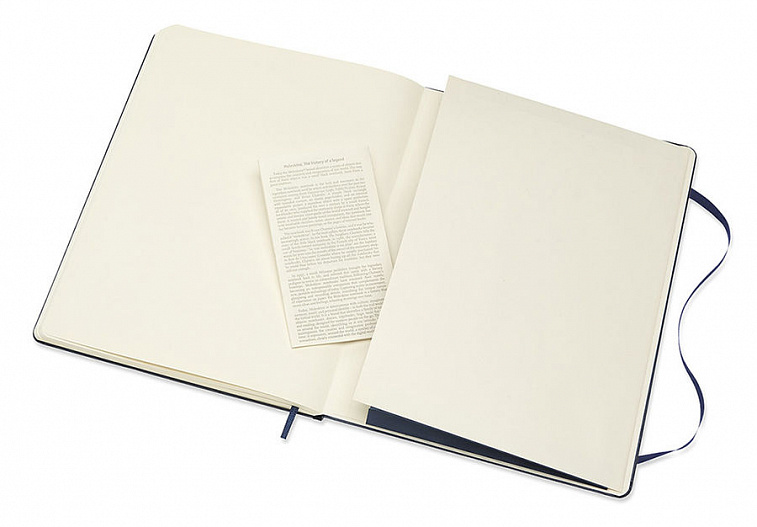 Записная книжка нелинованная Moleskine "Classic" XLarge 190х250 мм 192 стр, обложка темно синяя