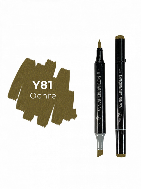 Маркер двухсторонний на спиртовой основе Sketchmarker Brush Цвет Охра 606x758