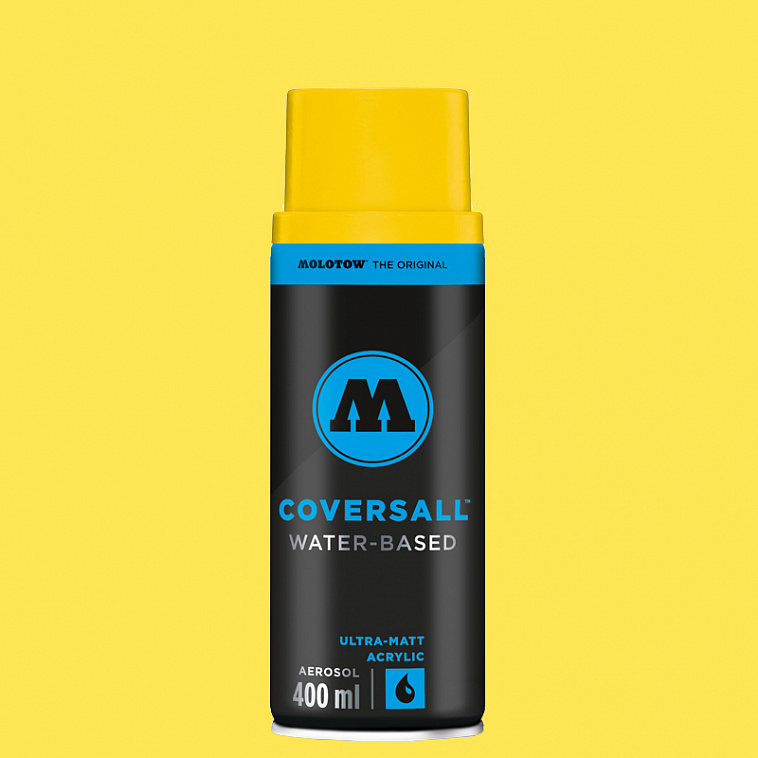 Аэрозольная краска Molotow "Coversall WB" 400 мл,  #006 zinc yellow 606x758
