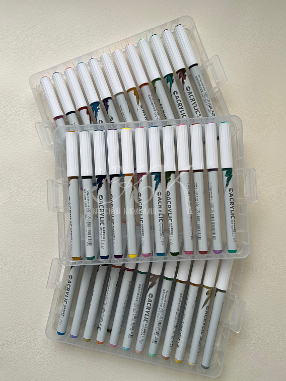 Набор маркеров акриловые Languo, 36 цветов, пластиковый бокс 606x758