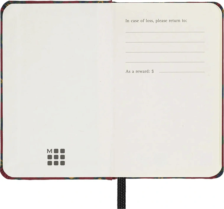 Блокнот нелинованный Moleskine "Le Prescious & Ethical silk" XS 65х105 мм 160 стр, подар.кор. бордов 606x758