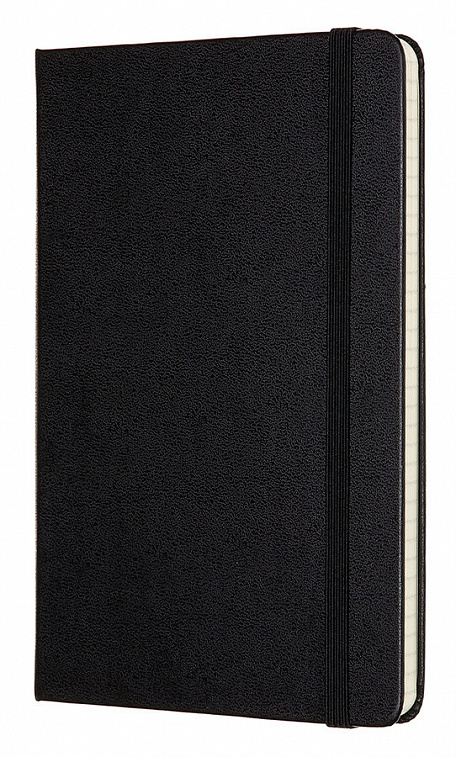 Блокнот в клетку Moleskine "Classic" Medium 11,5х18 см 240 стр, твердая обложка черная