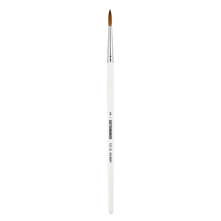 Кисть колонок №3 круглая Sketchmarker "131" ручка короткая 606x758
