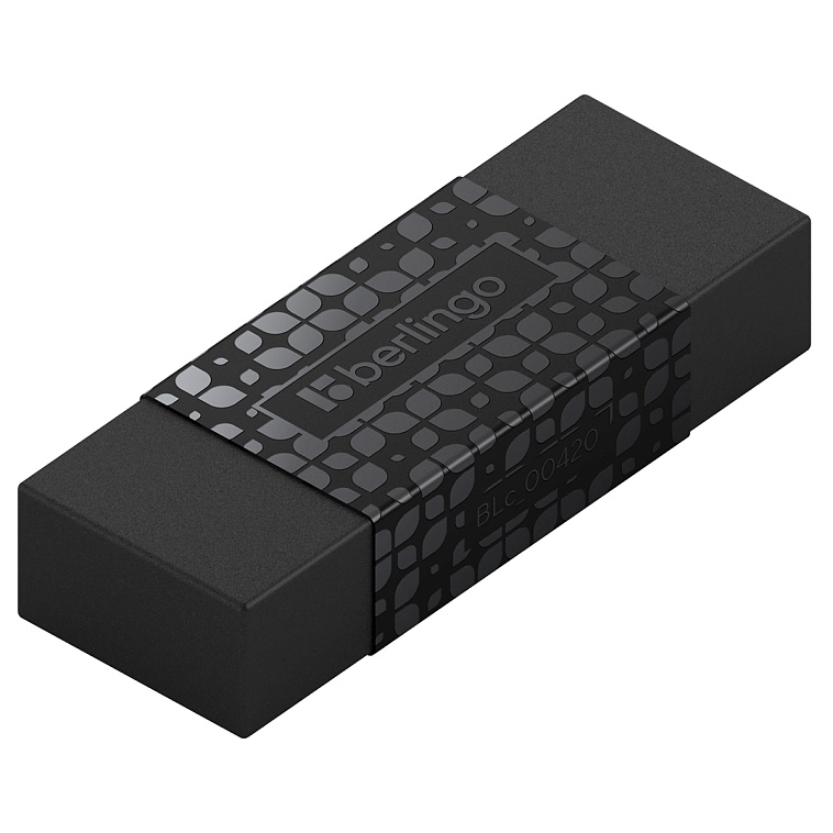 Ластик Berlingo "DoubleBlack" 50*18*10 мм, прямоугольный 606x758