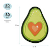Самоклеящийся блок фигурный MESHU "Avocado", 50 л, европодвес 2