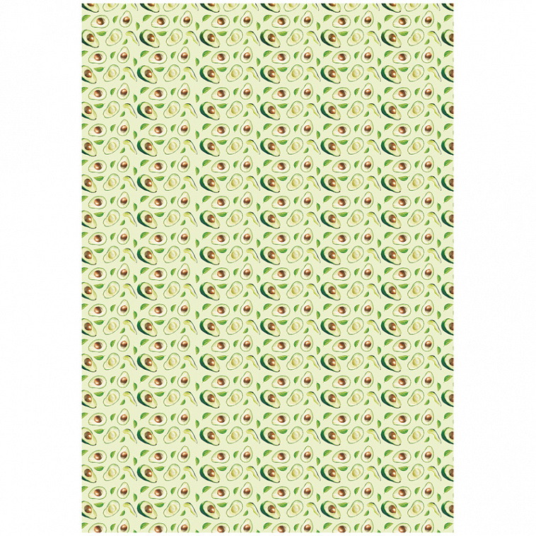 Упаковочная бумага глянцевая MESHU "Avocado" 70*100 см, 90 г 606x758
