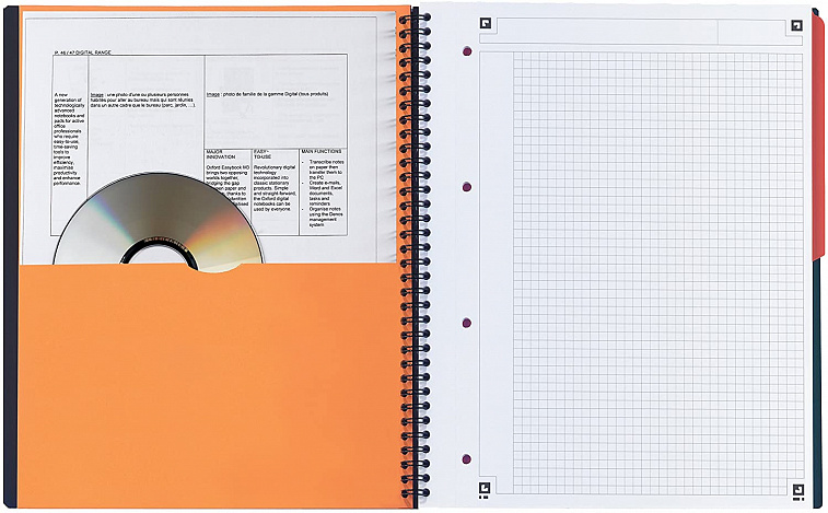Бизнес-тетрадь в клетку OXFORD International ActiveBook A4+ двойная спираль, пластиковая обложка